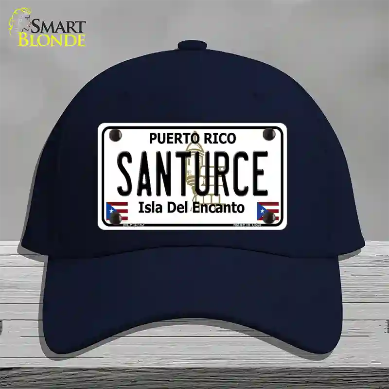 Santurce Puerto Rico Novelty License Plate Hat Cotton / Navy