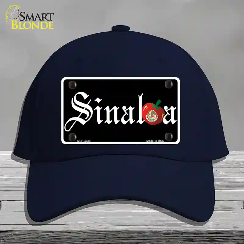 Sinaloa Black Novelty License Plate Hat Cotton / Navy