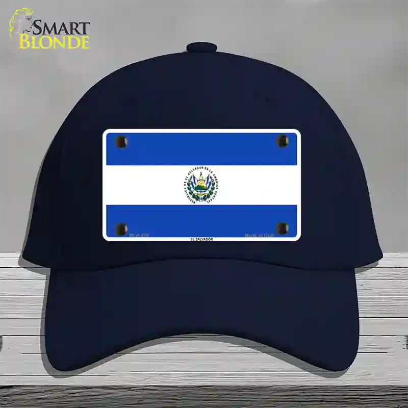 El Salvador Flag Novelty License Plate Hat Cotton / Navy