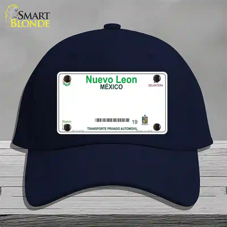 Nuevo Leon Mexico Blank Novelty License Plate Hat Cotton / Navy