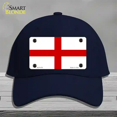 England Flag Novelty License Plate Hat Cotton / Navy