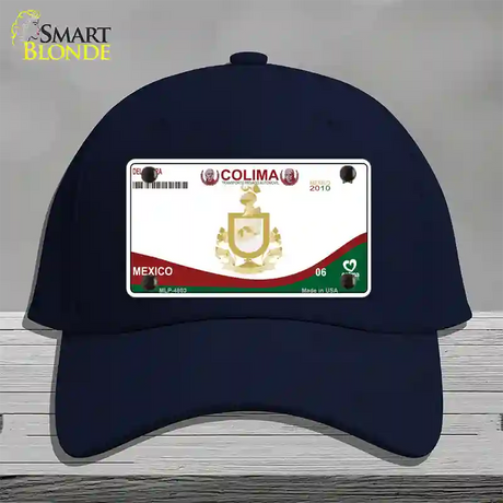 Colima Mexico Novelty License Plate Hat Cotton / Navy