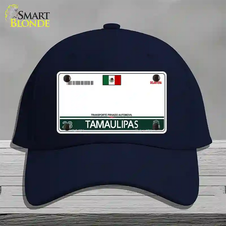 Tamaulipas Mexico Blank Novelty License Plate Hat Cotton / Navy