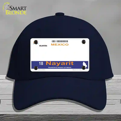 Nayarit Mexico Novelty License Plate Hat Cotton / Navy