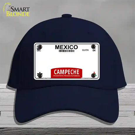 Campeche Mexico Blank Novelty License Plate Hat Cotton / Navy