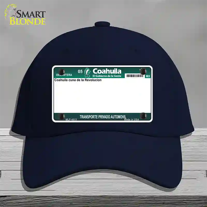 Coahuila Mexico Novelty License Plate Hat Cotton / Navy