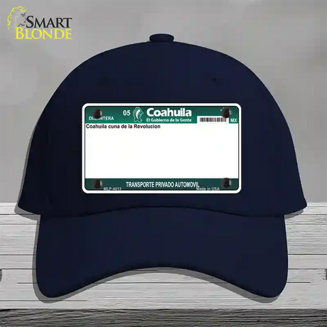 Coahuila Mexico Novelty License Plate Hat Cotton / Navy