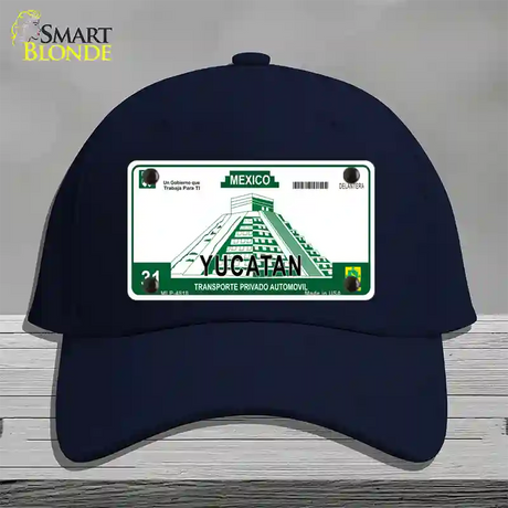 Yucatan Mexico Novelty License Plate Hat Cotton / Navy