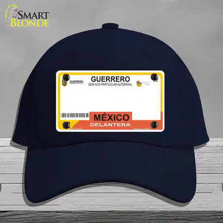 Guerrero Mexico Blank Novelty License Plate Hat Cotton / Navy