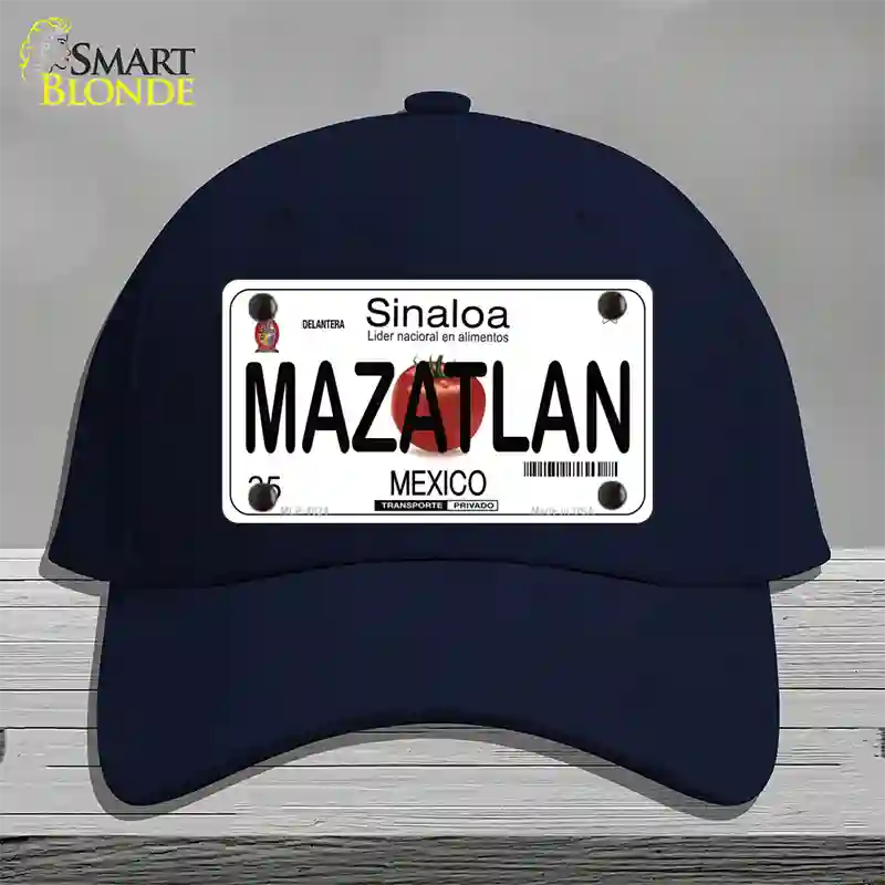 Mazatlan Mexico Novelty License Plate Hat Cotton / Navy