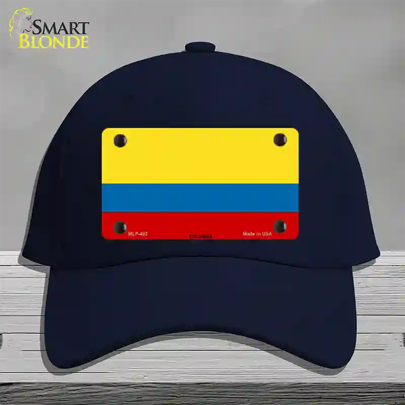 Colombia Flag Novelty License Plate Hat Cotton / Navy