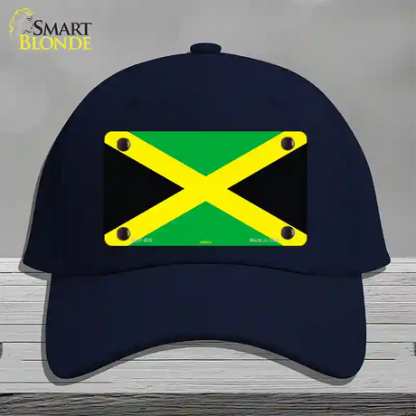 Jamaica Flag Novelty License Plate Hat Cotton / Navy