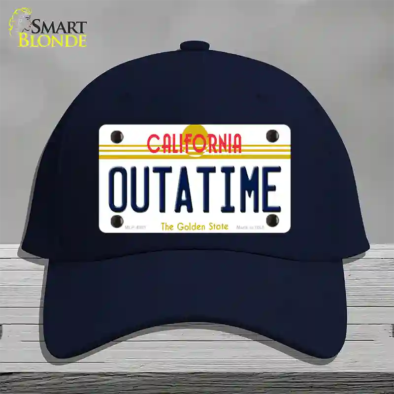 California Outtatime Novelty License Plate Hat Cotton / Navy