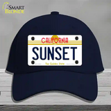 Sunset California Novelty License Plate Hat Cotton / Navy