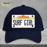 Surf Girl California Novelty License Plate Hat Cotton / Navy