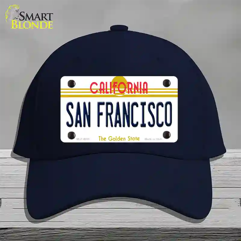 San Francisco California Novelty License Plate Hat Cotton / Navy