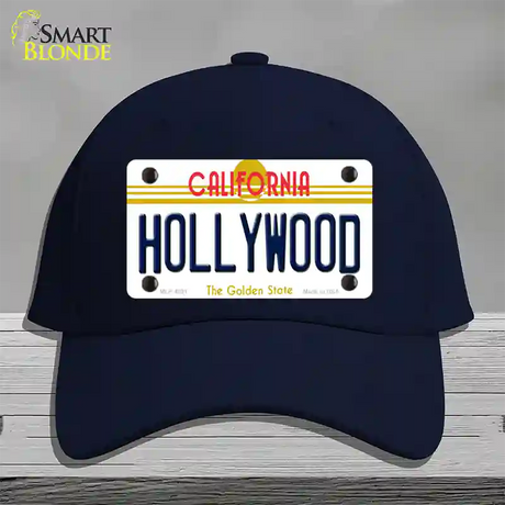 Hollywood California Novelty License Plate Hat Cotton / Navy