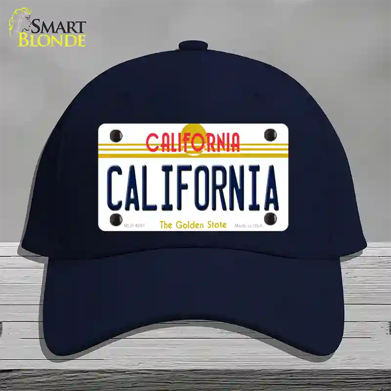 California Novelty License Plate Hat Cotton / Navy