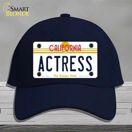 Actress California Novelty License Plate Hat Cotton / Navy