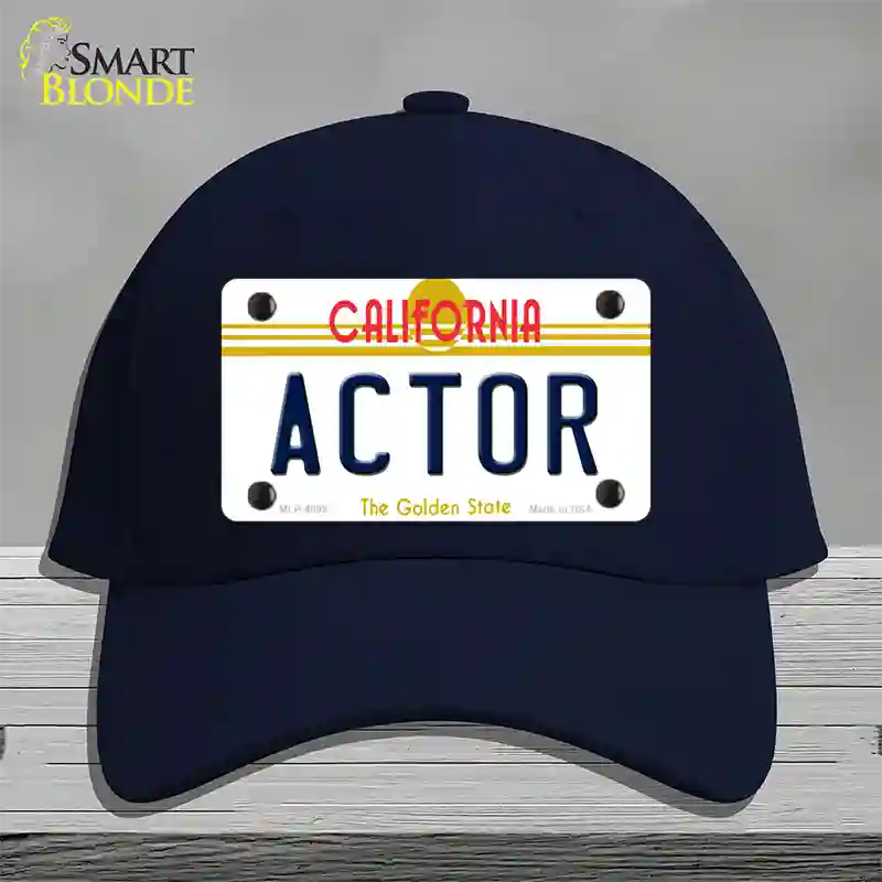 Actor California Novelty License Plate Hat Cotton / Navy