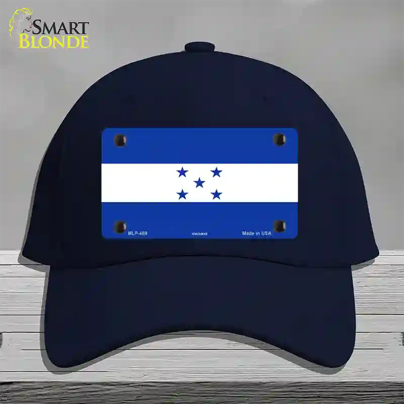 Honduras Flag Novelty License Plate Hat Cotton / Navy