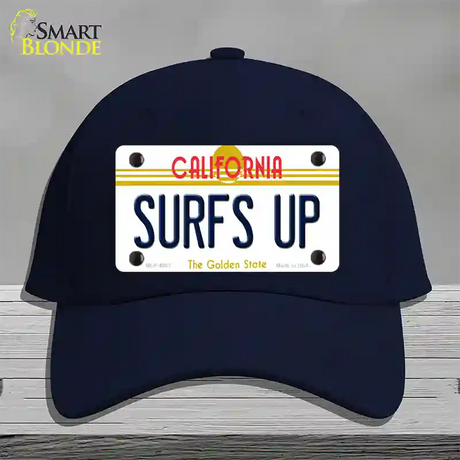 Surfs Up California Novelty License Plate Hat Cotton / Navy