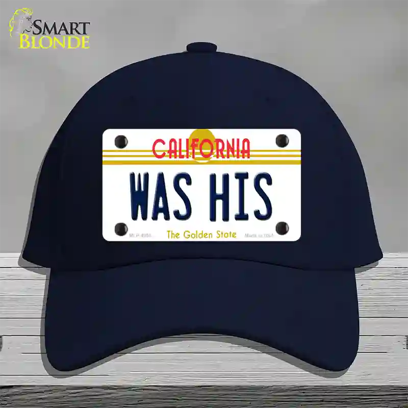 Was His California Novelty License Plate Hat Cotton / Navy