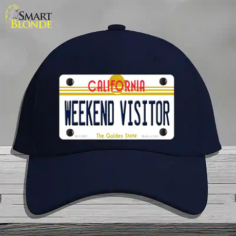 Weekend Vistor California Novelty License Plate Hat Cotton / Navy