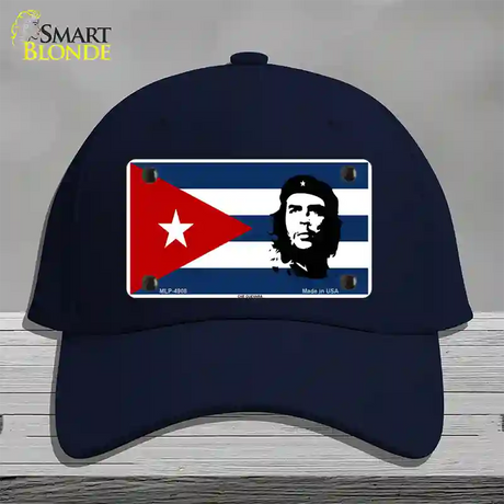 Che Guevara Flag Novelty License Plate Hat Cotton / Navy