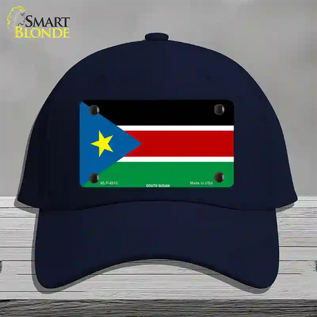 South Sudan Flag Novelty License Plate Hat Cotton / Navy