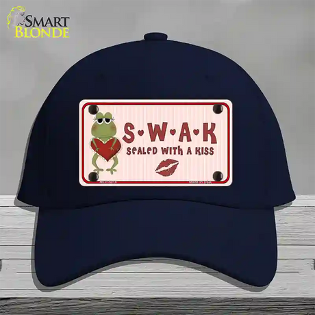 S.W.A.K. Valentine Frog Novelty License Plate Hat Cotton / Navy