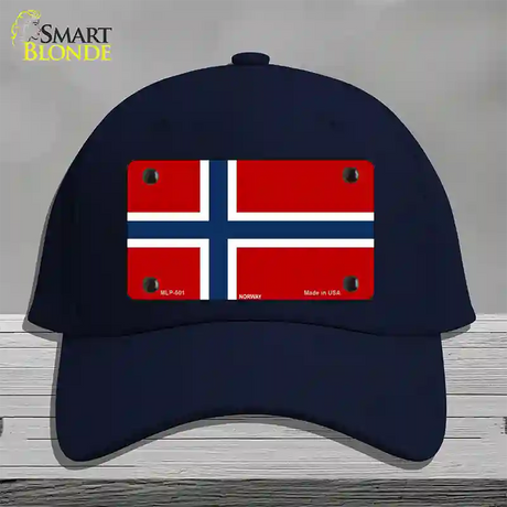 Norway Flag Novelty License Plate Hat Cotton / Navy