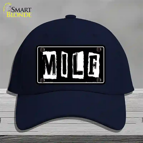 M.I.L.F Black Novelty License Plate Hat Cotton / Navy