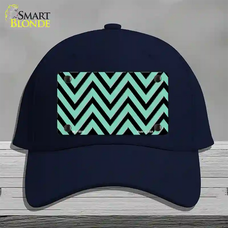 Mint Black Chevron Novelty License Plate Hat Cotton / Navy