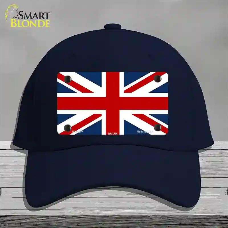 Britain Flag Novelty License Plate Hat Cotton / Navy