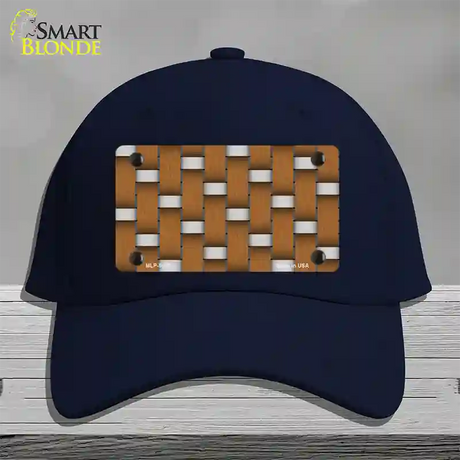 Weave Brown & Gray Novelty License Plate Hat Cotton / Navy