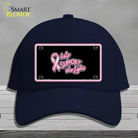 Help Support The Fight Novelty License Plate Hat Cotton / Navy