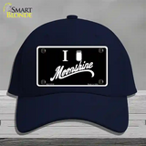 I Love Moonshine Novelty License Plate Hat Cotton / Navy