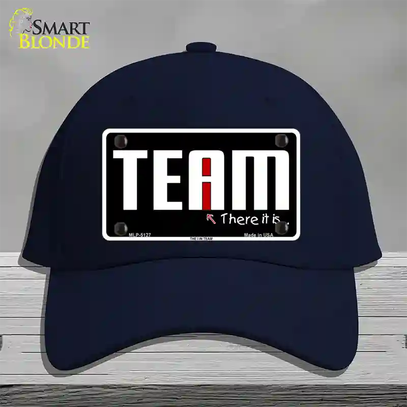 I In Team Novelty License Plate Hat Cotton / Navy