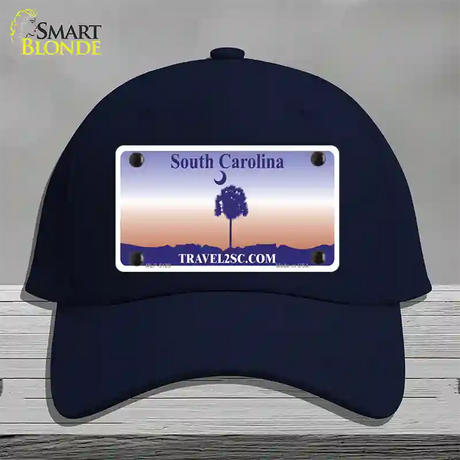 South Carolina Blank Novelty License Plate Hat Cotton / Navy