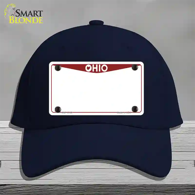 Ohio Maroon Blank Novelty License Plate Hat Cotton / Navy