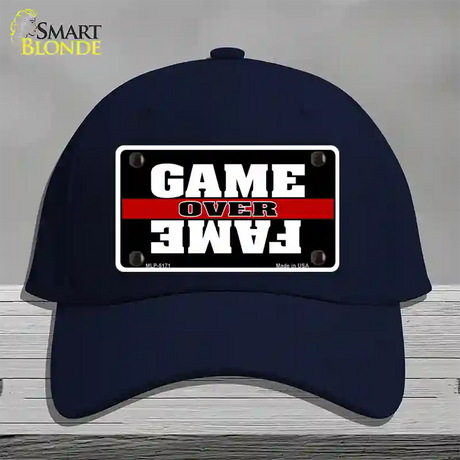 Game Over Fame Novelty License Plate Hat Cotton / Navy