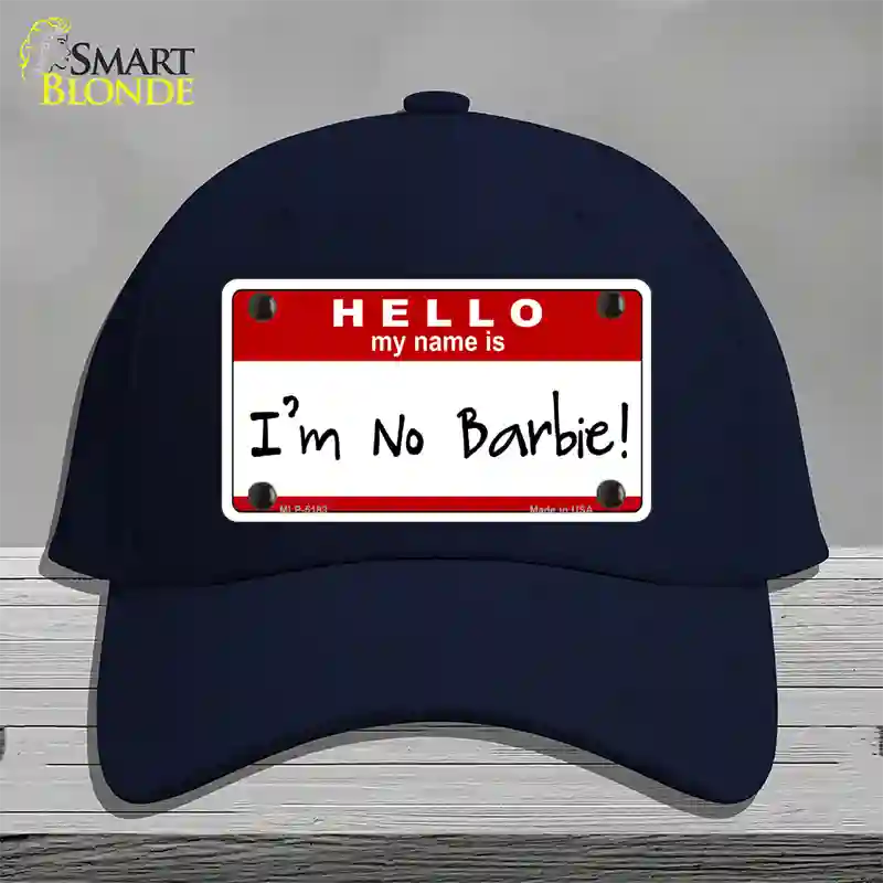 Im No Barbie Novelty License Plate Hat Cotton / Navy