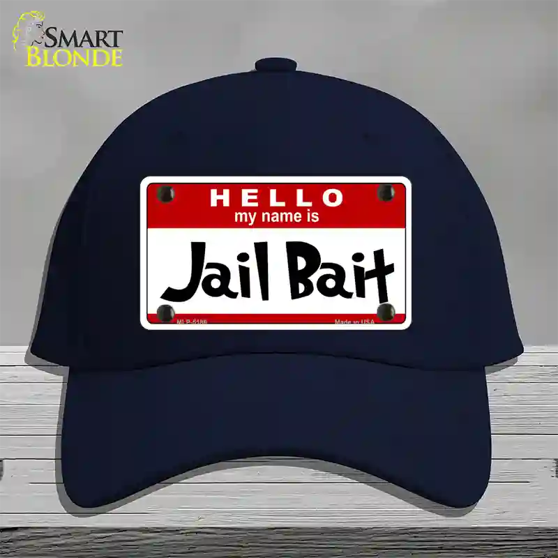 Jail Bait Novelty License Plate Hat Cotton / Navy