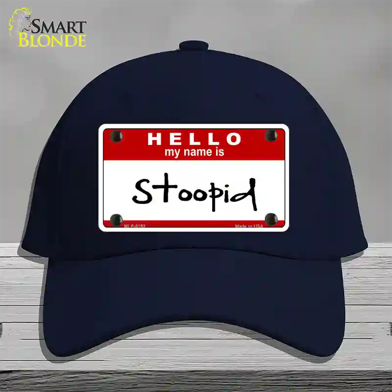 Stoopid Novelty License Plate Hat Cotton / Navy