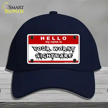 Your Worst Nightmare Novelty License Plate Hat Cotton / Navy