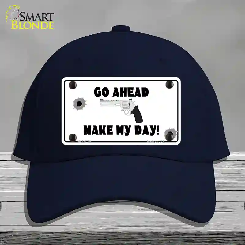 Go Ahead Make My Day Novelty License Plate Hat Cotton / Navy