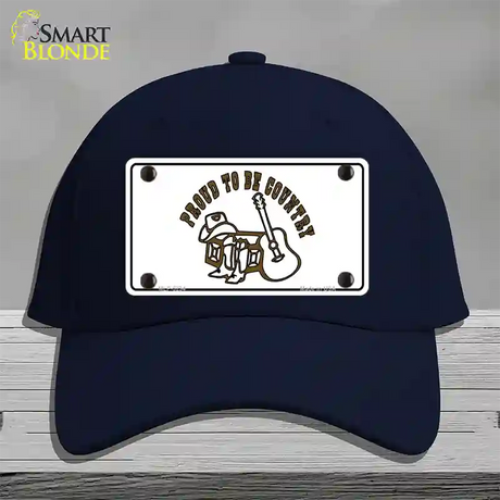 Proud to Be Country Novelty License Plate Hat Cotton / Navy