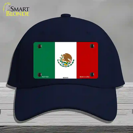 Mexico Country Flag Novelty License Plate Hat Cotton / Navy