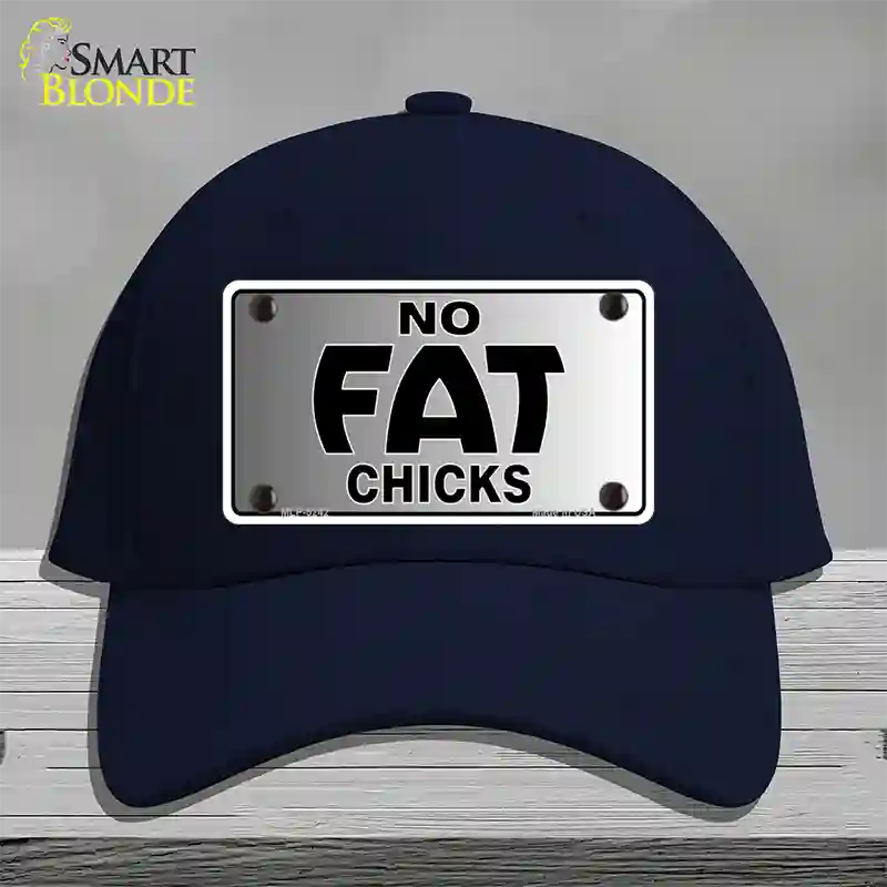 No Fat Chicks Novelty License Plate Hat Cotton / Navy